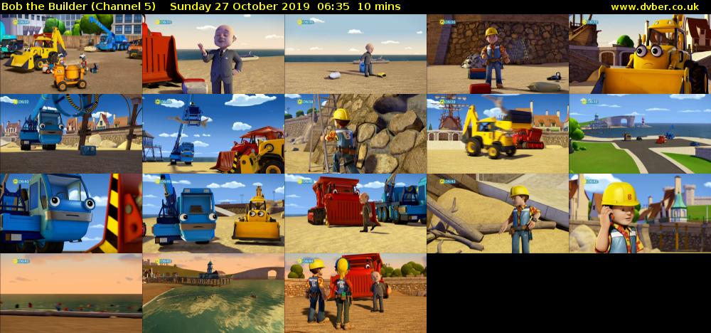 Bob the Builder (Channel 5) Sunday 27 October 2019 06:35 - 06:45