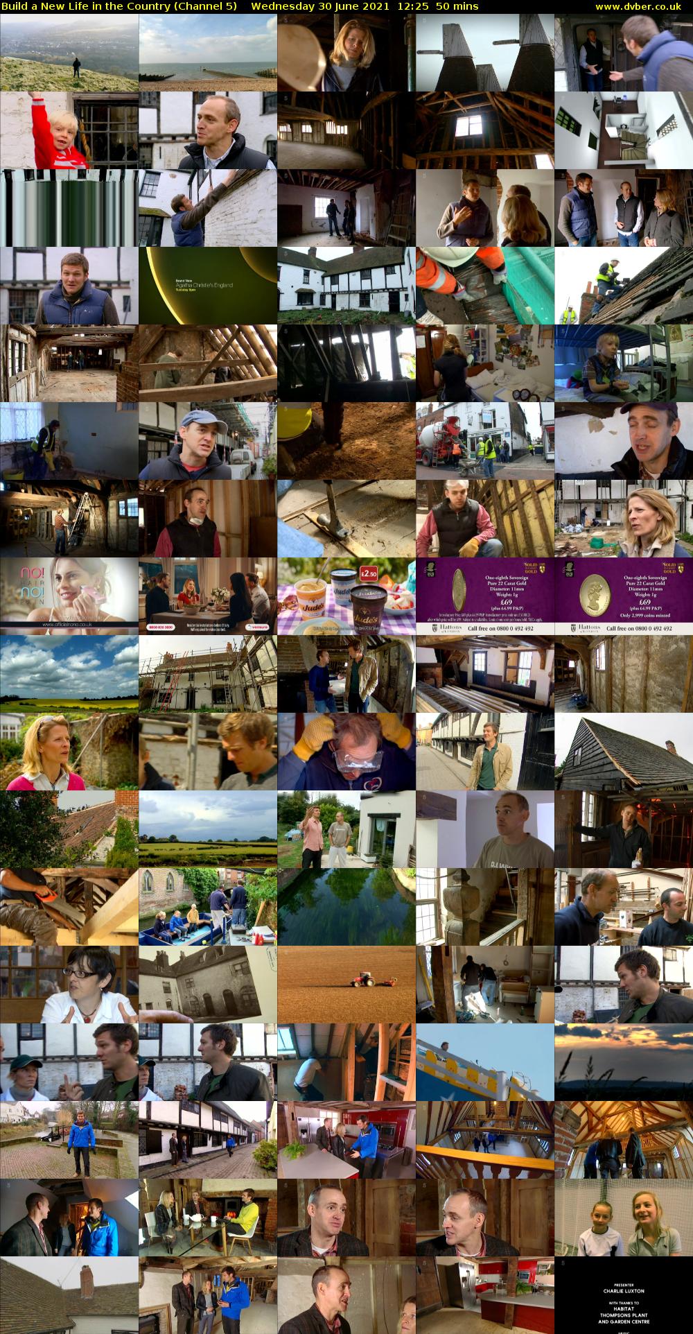Build a New Life in the Country (Channel 5) Wednesday 30 June 2021 12:25 - 13:15