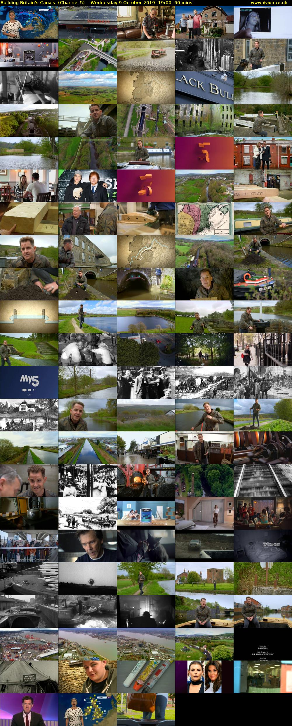 Building Britain's Canals  (Channel 5) Wednesday 9 October 2019 19:00 - 20:00