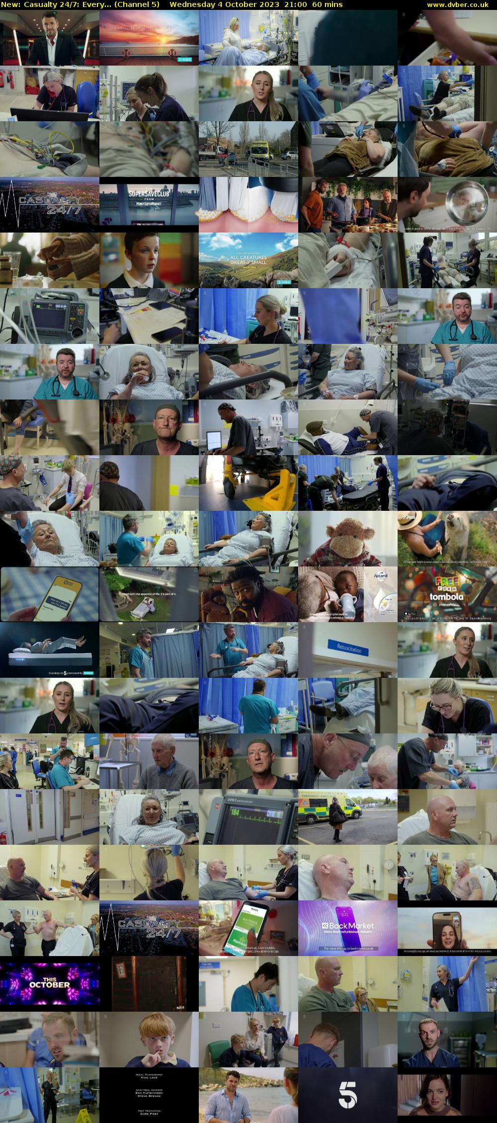 Casualty 24/7: Every... (Channel 5) Wednesday 4 October 2023 21:00 - 22:00