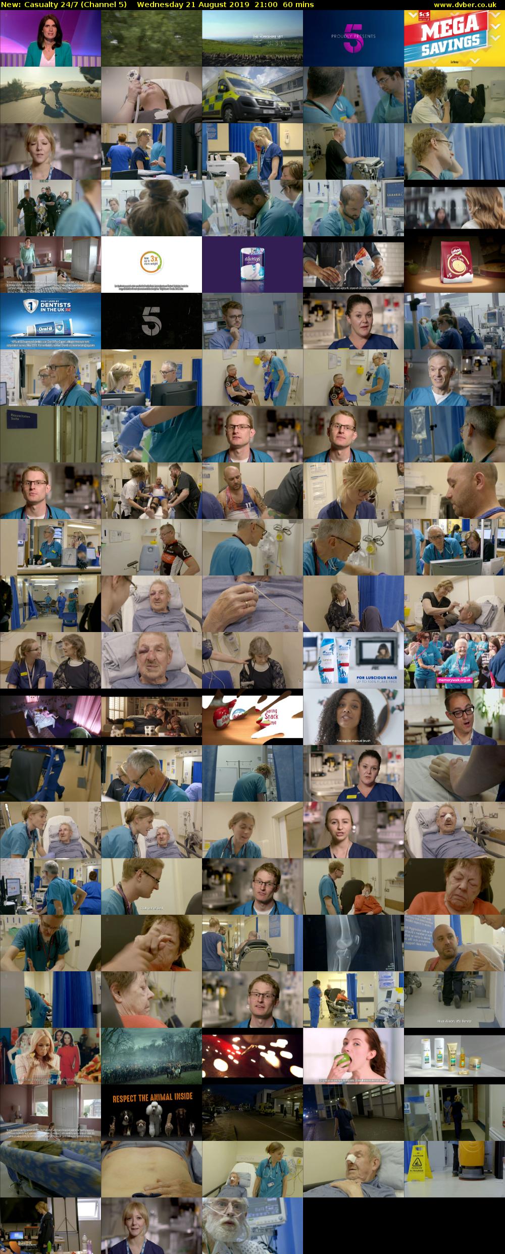 Casualty 24/7 (Channel 5) Wednesday 21 August 2019 21:00 - 22:00