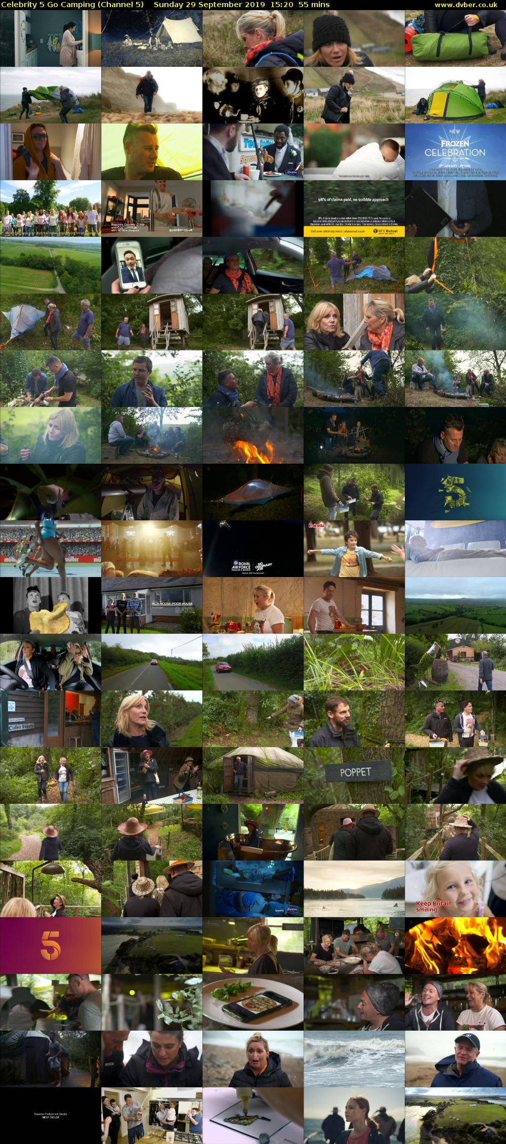 Celebrity 5 Go Camping (Channel 5) Sunday 29 September 2019 15:20 - 16:15