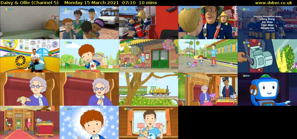 Daisy & Ollie (Channel 5) Monday 15 March 2021 07:10 - 07:20