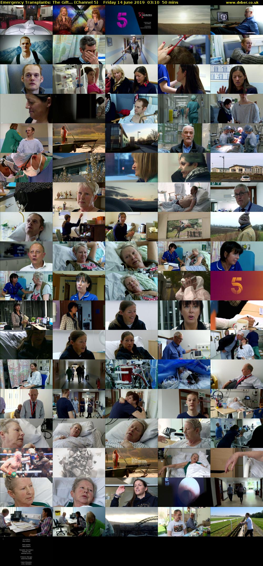 Emergency Transplants: The Gift... (Channel 5) Friday 14 June 2019 03:10 - 04:00