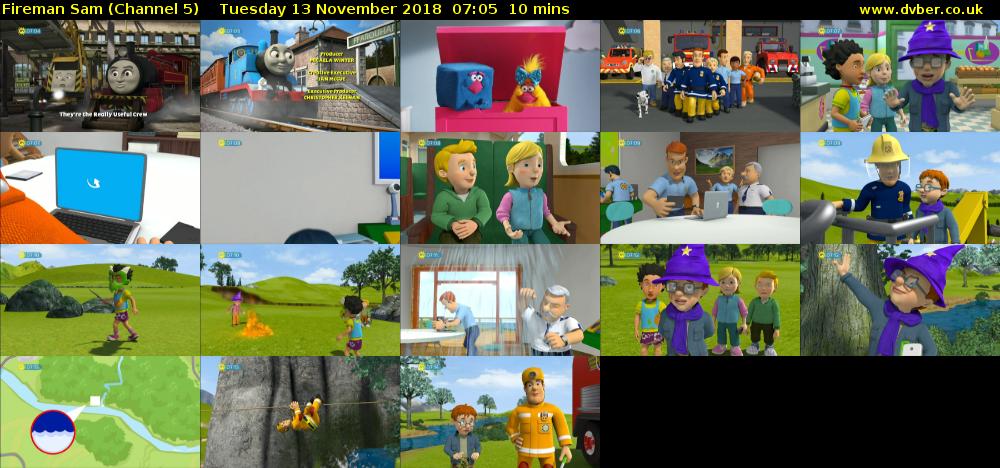 Fireman Sam (Channel 5) Tuesday 13 November 2018 07:05 - 07:15