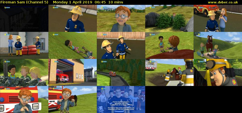 Fireman Sam (Channel 5) Monday 1 April 2019 06:45 - 06:55