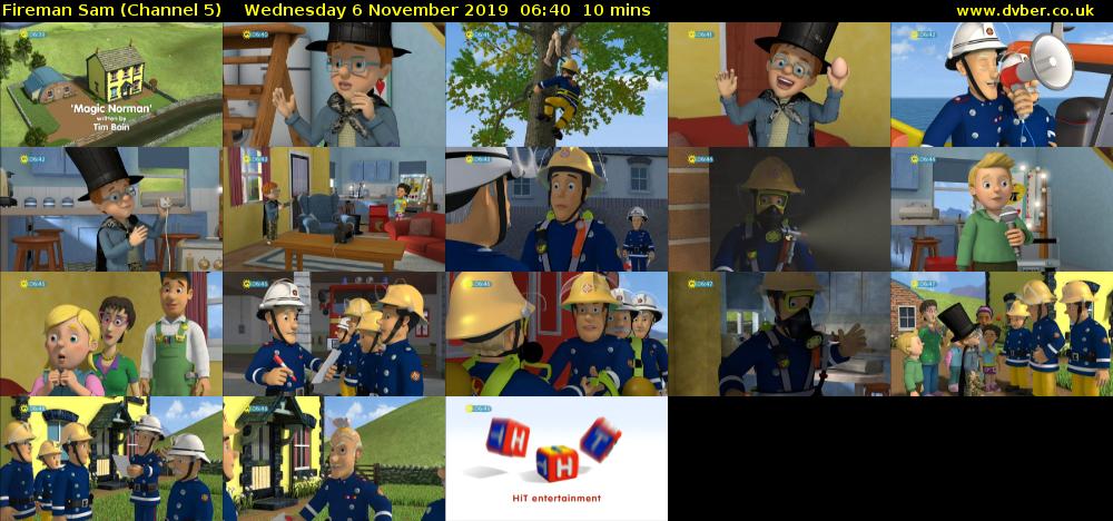 Fireman Sam (Channel 5) Wednesday 6 November 2019 06:40 - 06:50
