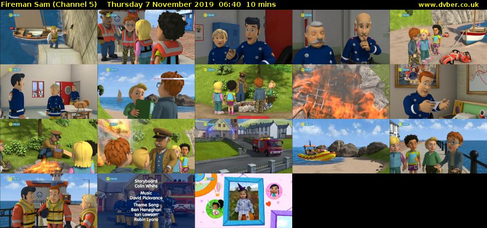 Fireman Sam (Channel 5) Thursday 7 November 2019 06:40 - 06:50