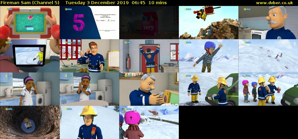Fireman Sam (Channel 5) Tuesday 3 December 2019 06:45 - 06:55