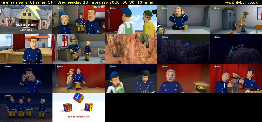 Fireman Sam (Channel 5) Wednesday 26 February 2020 06:30 - 06:40