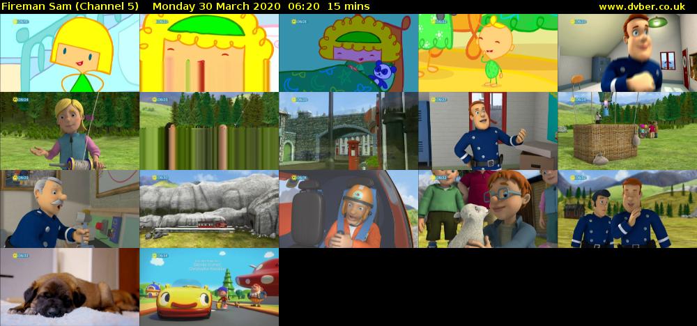 Fireman Sam (Channel 5) Monday 30 March 2020 06:20 - 06:35