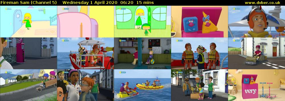 Fireman Sam (Channel 5) Wednesday 1 April 2020 06:20 - 06:35