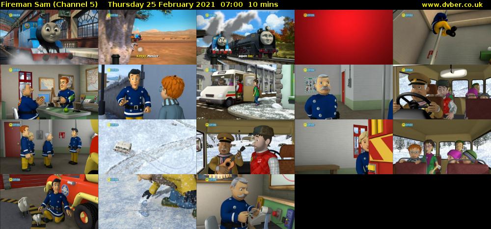 Fireman Sam (Channel 5) Thursday 25 February 2021 07:00 - 07:10