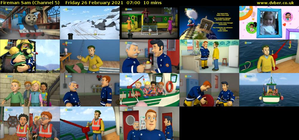 Fireman Sam (Channel 5) Friday 26 February 2021 07:00 - 07:10
