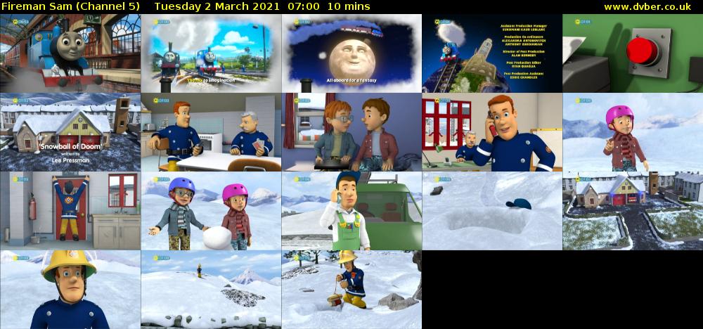 Fireman Sam (Channel 5) Tuesday 2 March 2021 07:00 - 07:10