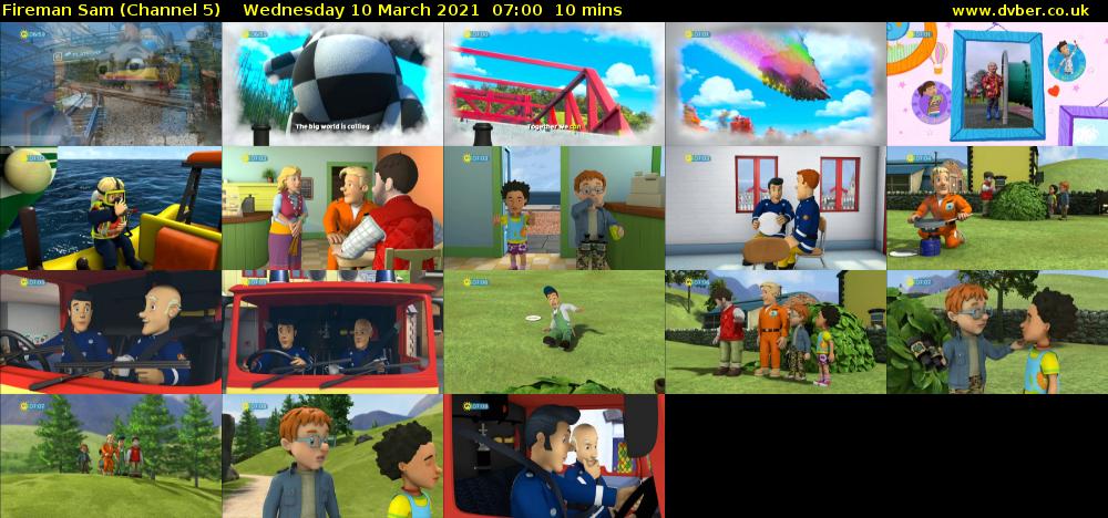 Fireman Sam (Channel 5) Wednesday 10 March 2021 07:00 - 07:10