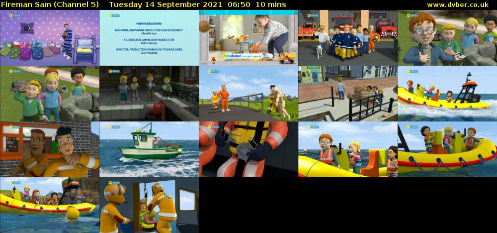 Fireman Sam (Channel 5) Tuesday 14 September 2021 06:50 - 07:00