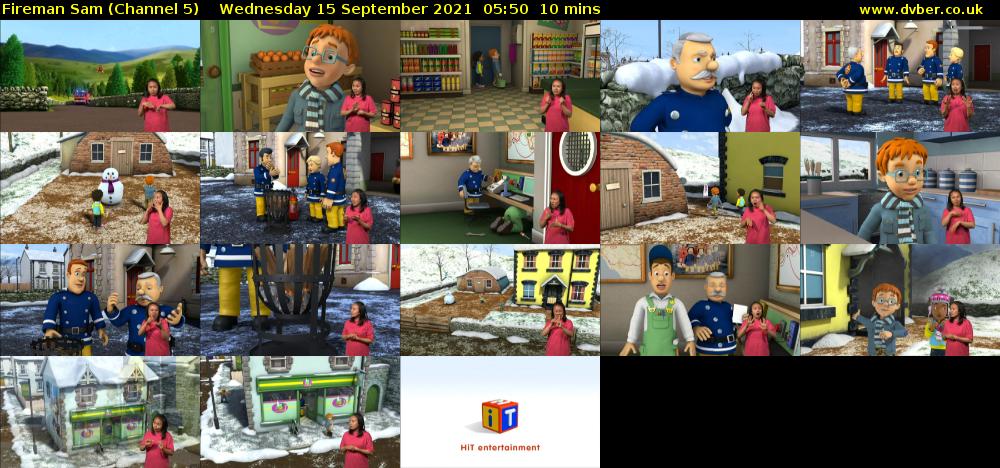 Fireman Sam (Channel 5) Wednesday 15 September 2021 05:50 - 06:00
