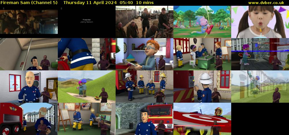 Fireman Sam (Channel 5) Thursday 11 April 2024 05:40 - 05:50