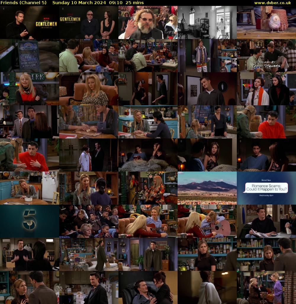 Friends (Channel 5) Sunday 10 March 2024 09:10 - 09:35