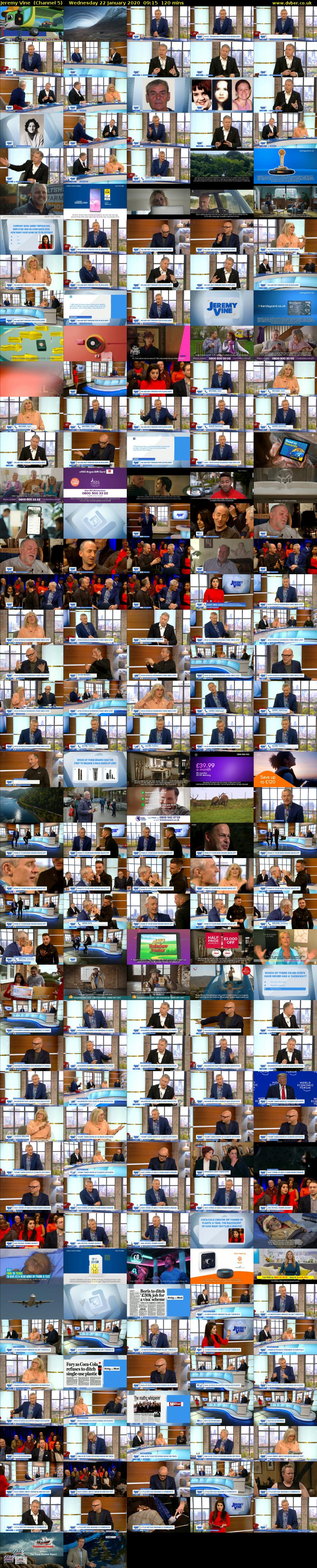 Jeremy Vine  (Channel 5) Wednesday 22 January 2020 09:15 - 11:15