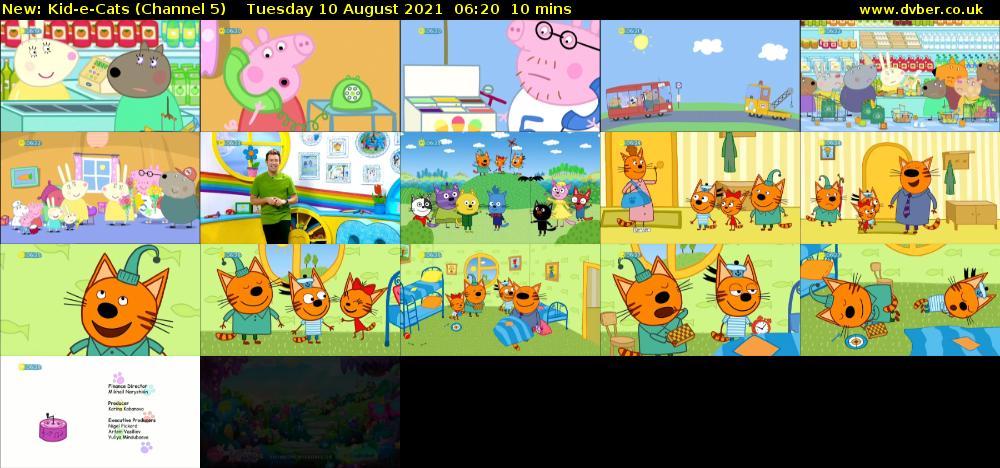 Kid-e-Cats (Channel 5) Tuesday 10 August 2021 06:20 - 06:30