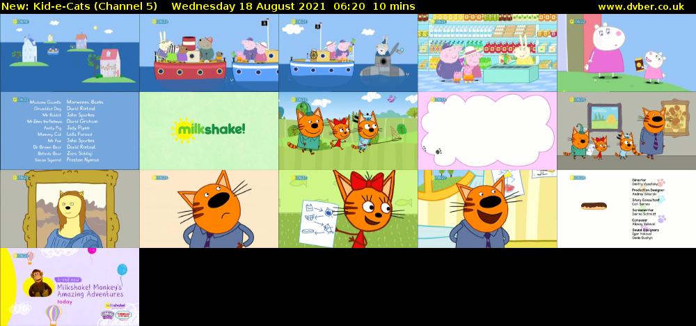Kid-e-Cats (Channel 5) Wednesday 18 August 2021 06:20 - 06:30