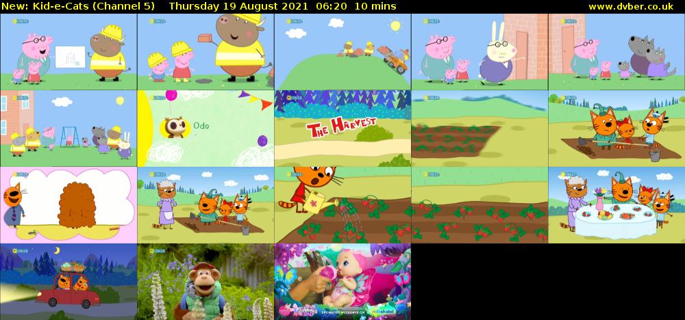 Kid-e-Cats (Channel 5) Thursday 19 August 2021 06:20 - 06:30