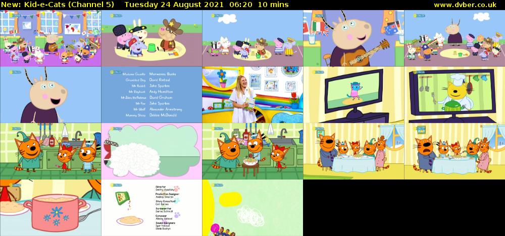Kid-e-Cats (Channel 5) Tuesday 24 August 2021 06:20 - 06:30