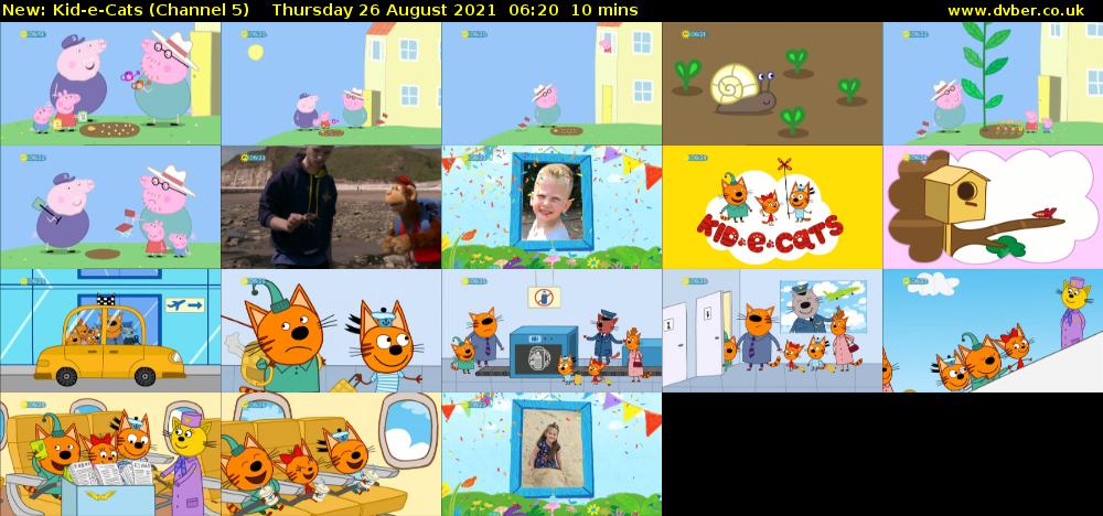Kid-e-Cats (Channel 5) Thursday 26 August 2021 06:20 - 06:30