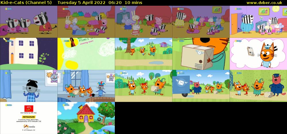 Kid-e-Cats (Channel 5) Tuesday 5 April 2022 06:20 - 06:30