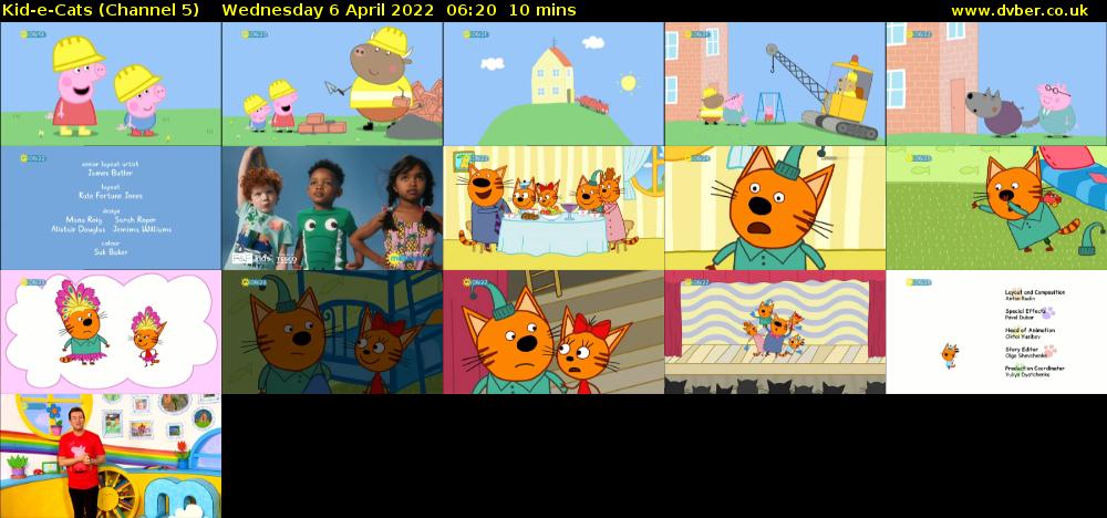 Kid-e-Cats (Channel 5) Wednesday 6 April 2022 06:20 - 06:30