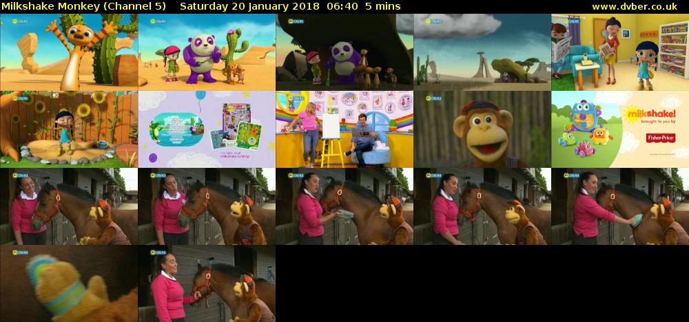 Milkshake Monkey (Channel 5) Saturday 20 January 2018 06:40 - 06:45