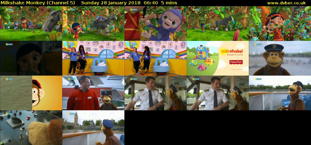 Milkshake Monkey (Channel 5) Sunday 28 January 2018 06:40 - 06:45