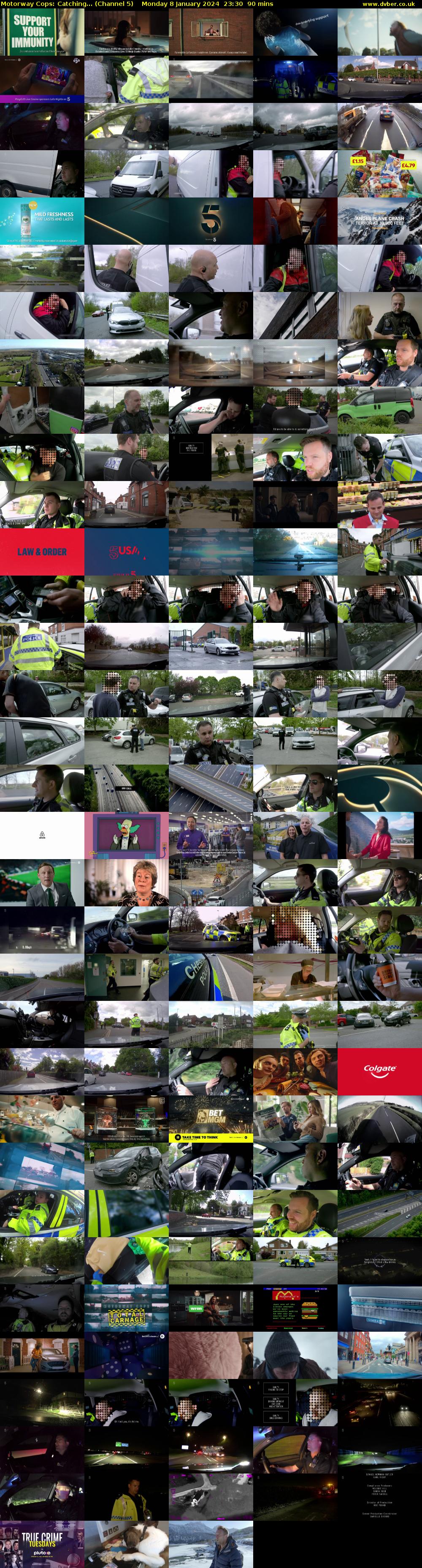 Motorway Cops: Catching... (Channel 5) Monday 8 January 2024 23:30 - 01:00
