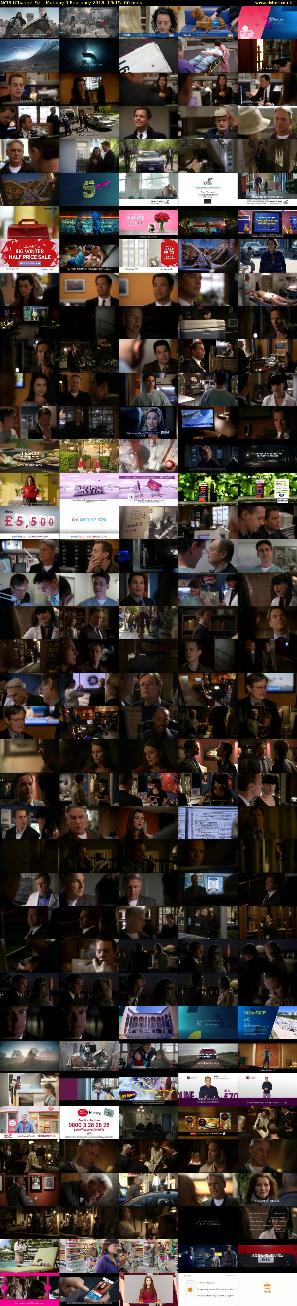 NCIS (Channel 5) Monday 5 February 2018 14:15 - 15:15