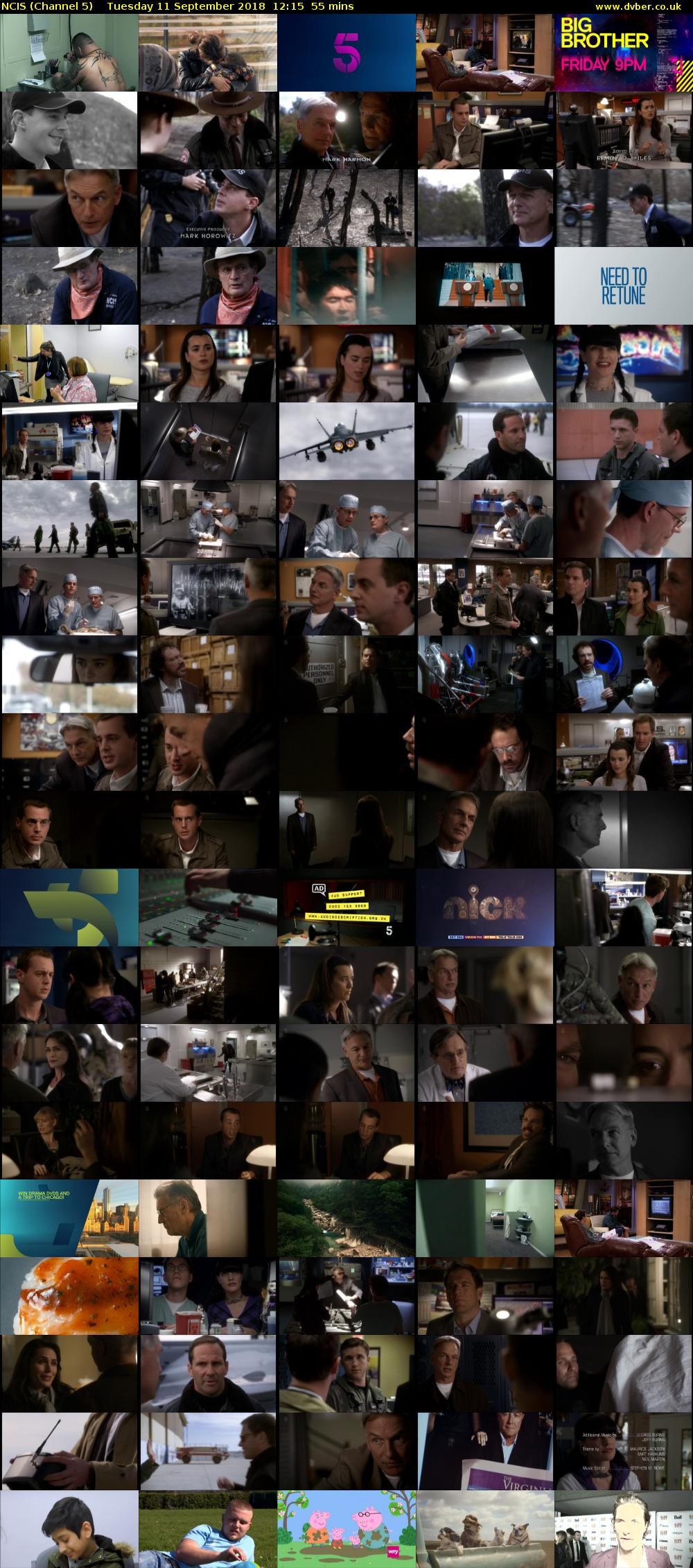 NCIS (Channel 5) Tuesday 11 September 2018 12:15 - 13:10