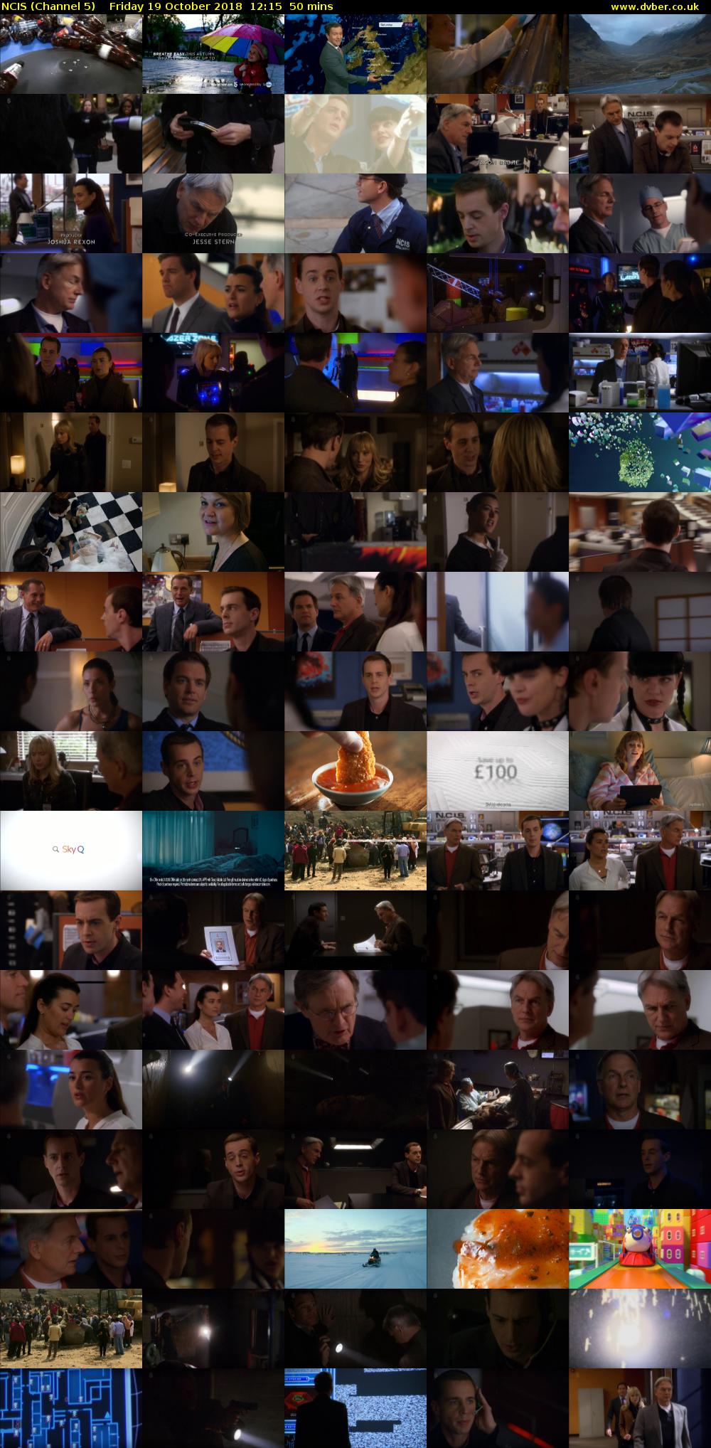NCIS (Channel 5) Friday 19 October 2018 12:15 - 13:05