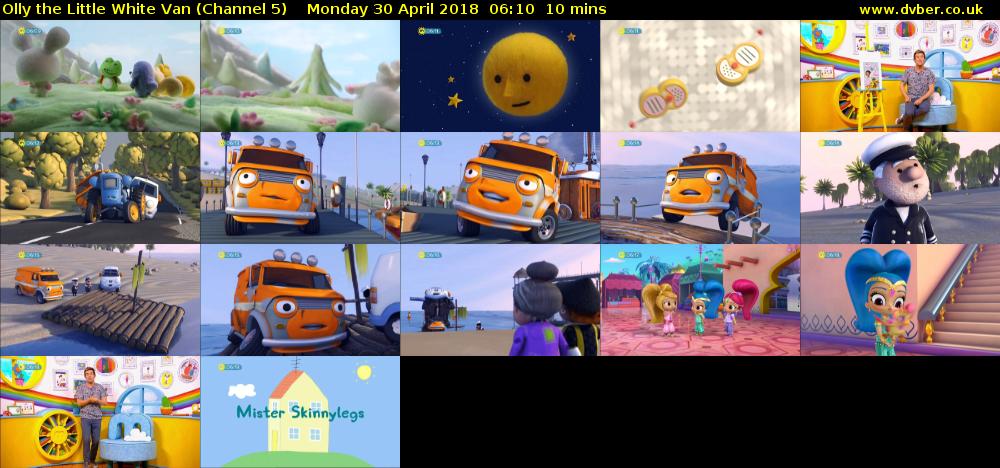 Olly the Little White Van (Channel 5) Monday 30 April 2018 06:10 - 06:20