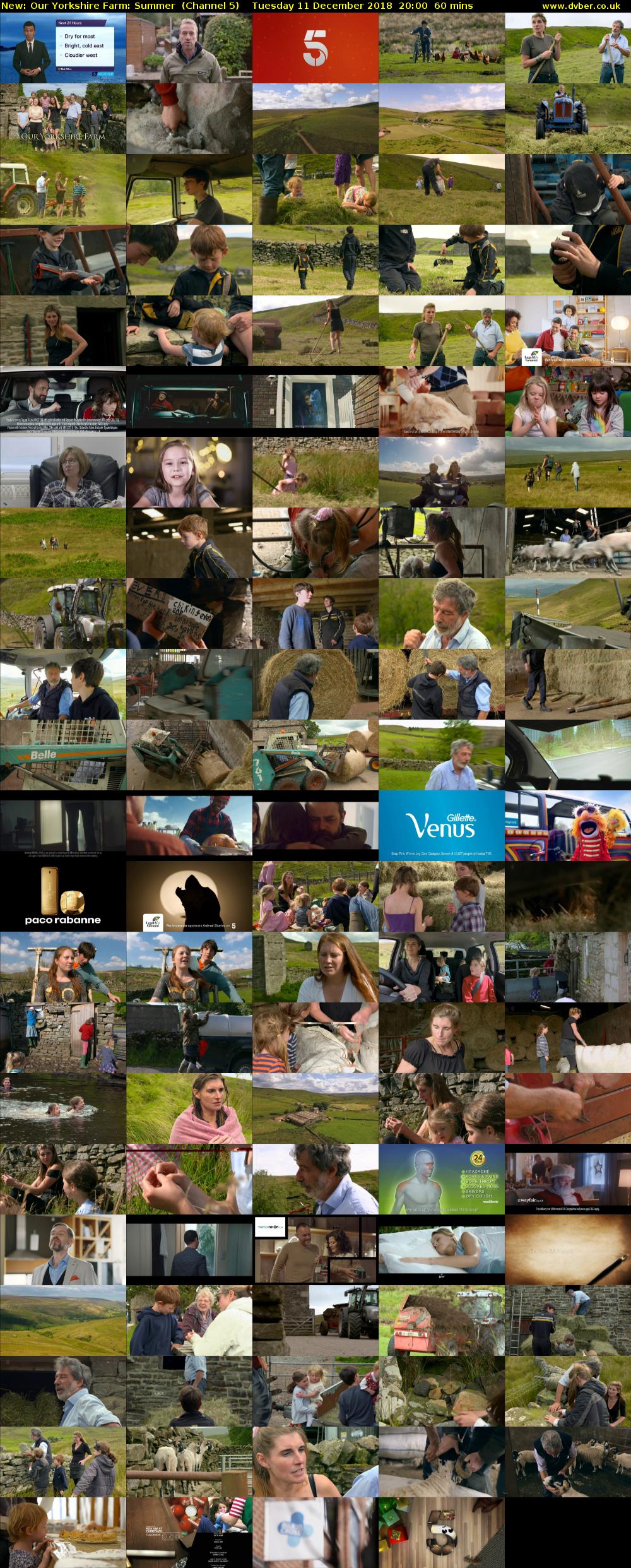 Our Yorkshire Farm: Summer (Channel 5) Tuesday 11 December 2018 20:00 - 21:00