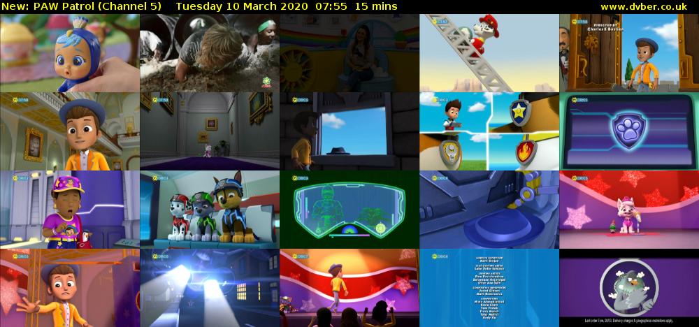 PAW Patrol (Channel 5) Tuesday 10 March 2020 07:55 - 08:10