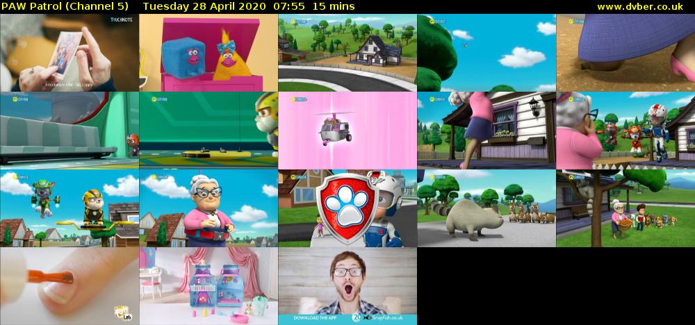PAW Patrol (Channel 5) Tuesday 28 April 2020 07:55 - 08:10