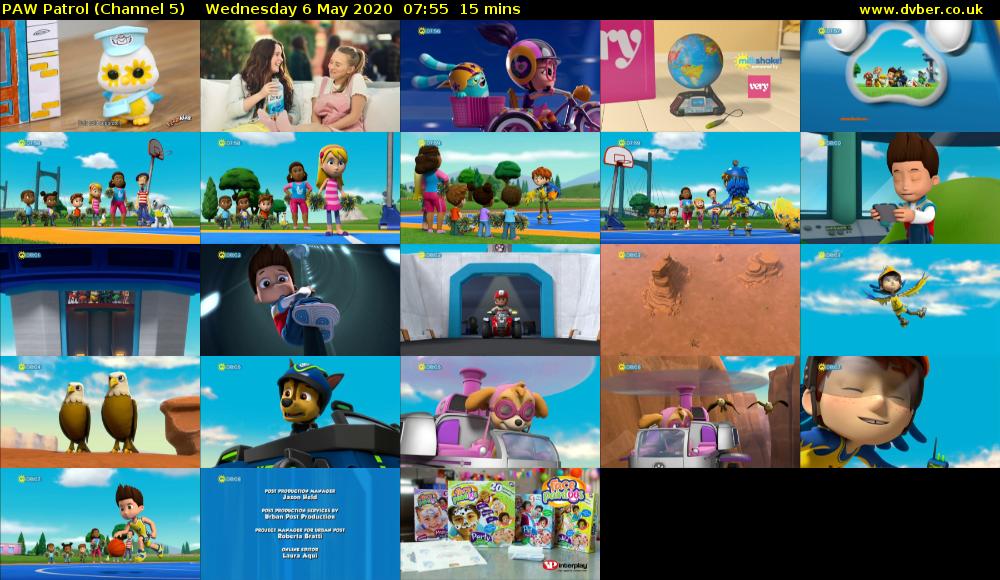 PAW Patrol (Channel 5) Wednesday 6 May 2020 07:55 - 08:10