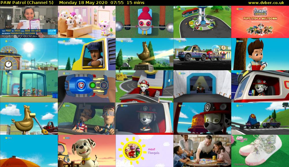 PAW Patrol (Channel 5) Monday 18 May 2020 07:55 - 08:10