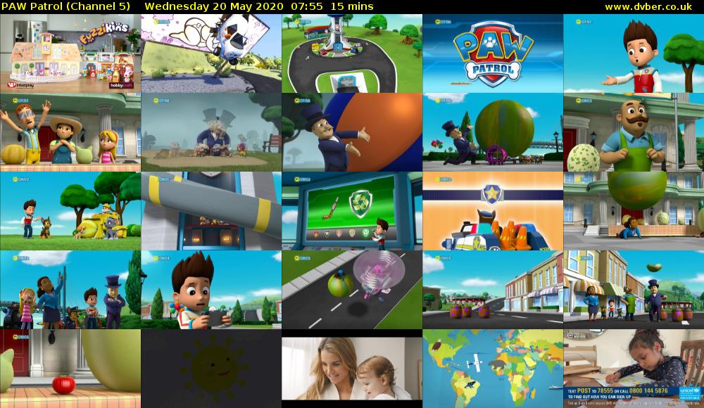 PAW Patrol (Channel 5) Wednesday 20 May 2020 07:55 - 08:10