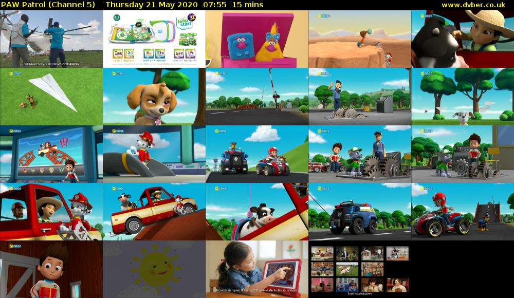 PAW Patrol (Channel 5) Thursday 21 May 2020 07:55 - 08:10
