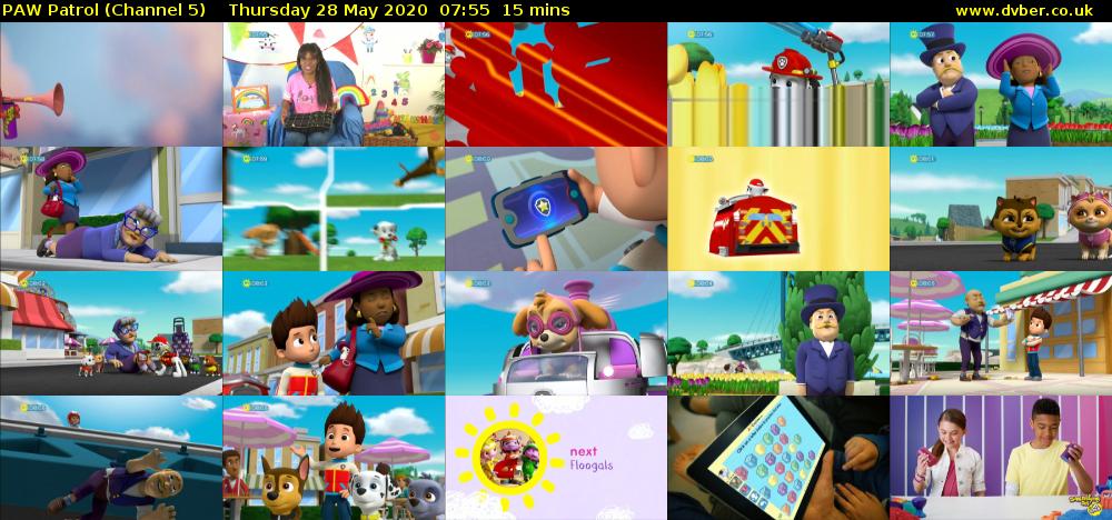 PAW Patrol (Channel 5) Thursday 28 May 2020 07:55 - 08:10