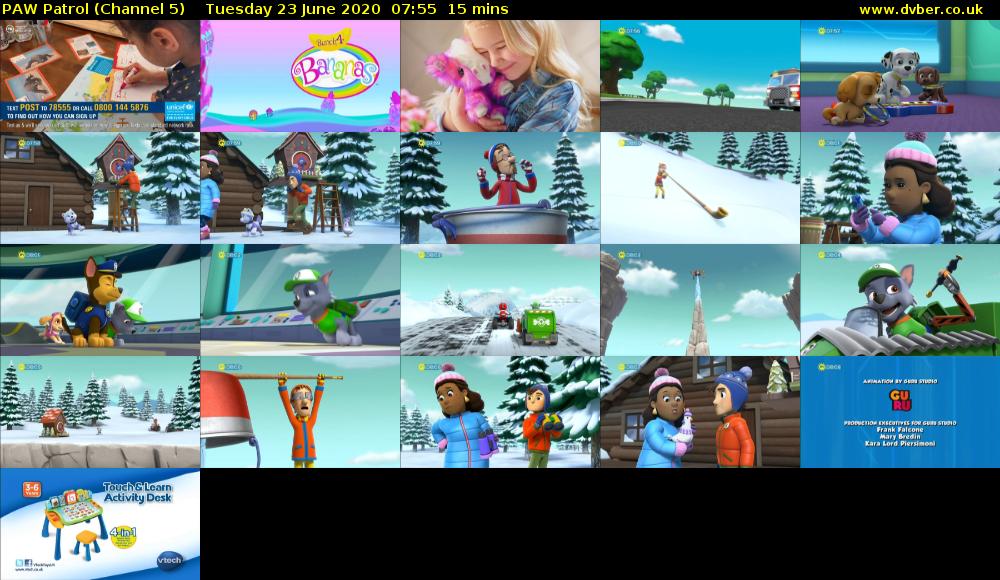 PAW Patrol (Channel 5) Tuesday 23 June 2020 07:55 - 08:10