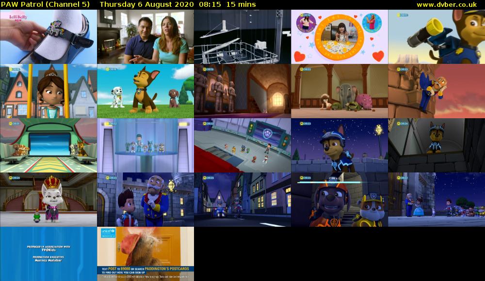 PAW Patrol (Channel 5) Thursday 6 August 2020 08:15 - 08:30