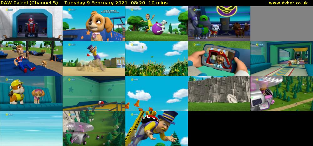 PAW Patrol (Channel 5) Tuesday 9 February 2021 08:20 - 08:30